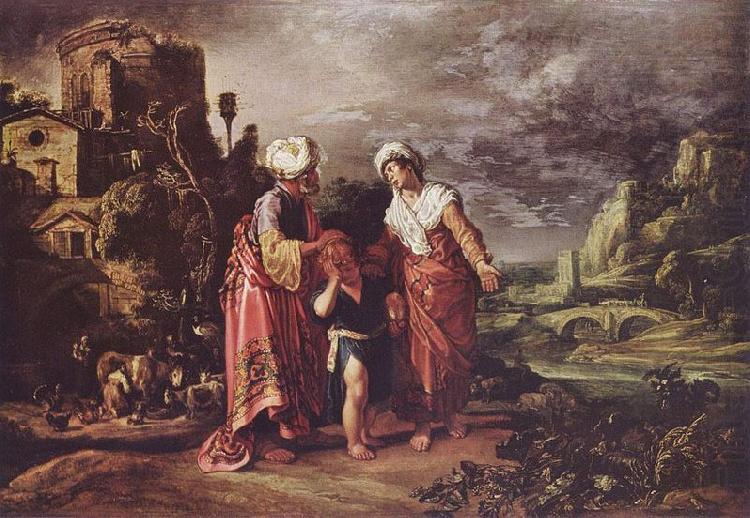 Abschied Hagars, Pieter Lastman